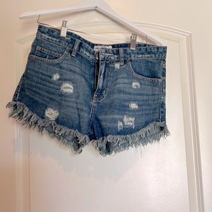 Free People cutoff denim shorts